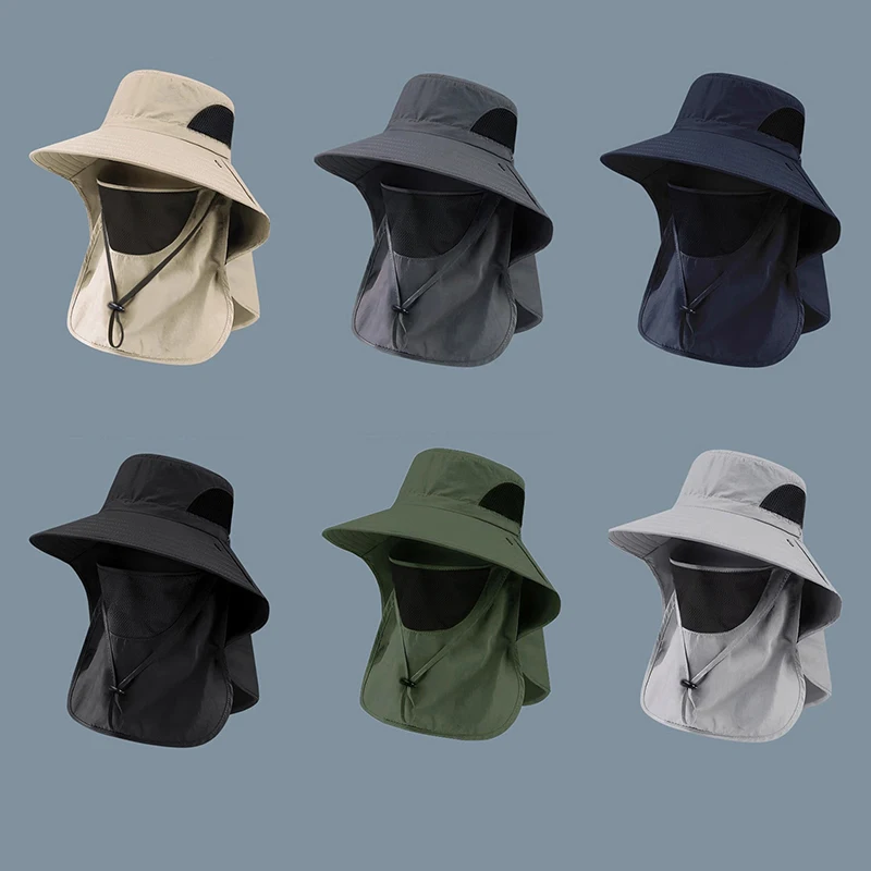 Mens Outdoor Hunting Hats - 여름 햇빛 차단 모자 UV 차단