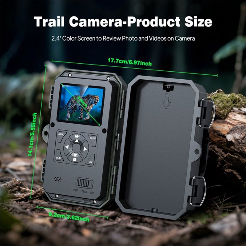 Trail Camera Infrared - 야외용 트레일 카메라, 1080P HD, 적외선
