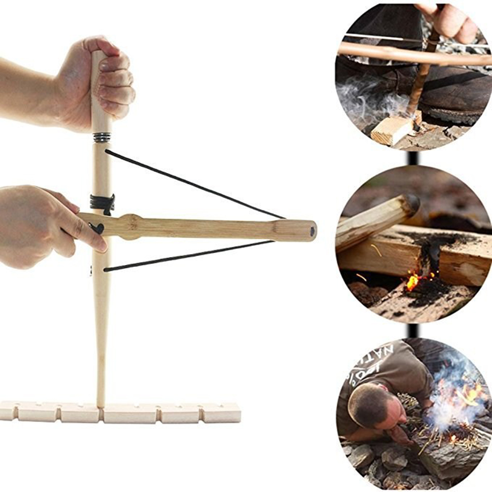 Outdoor Hunting Kit - 원시 화염 활쏘기 드릴 키트 나무