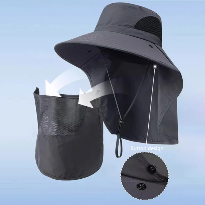 여름 햇빛 차단 모자 UV 차단 야외 사냥 낚시 모자  - Mens Outdoor Hunting Hats 리뷰 및 가격