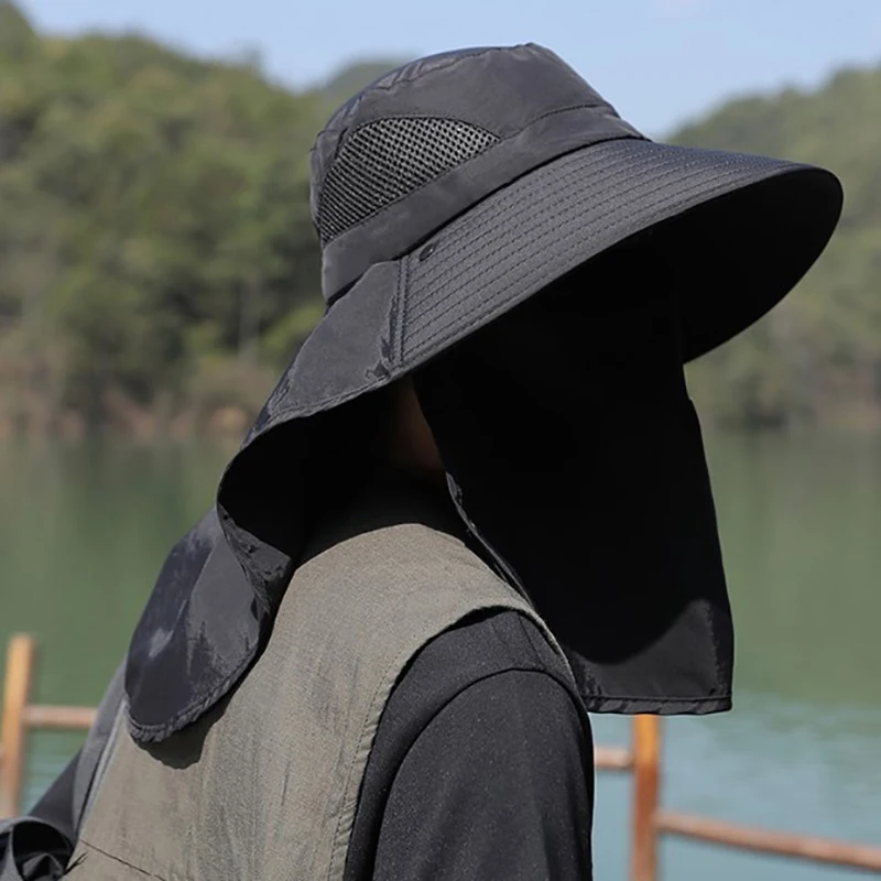 여름 햇빛 차단 모자 UV 차단 야외 사냥 낚시 모자  - Mens Outdoor Hunting Hats 리뷰 및 가격