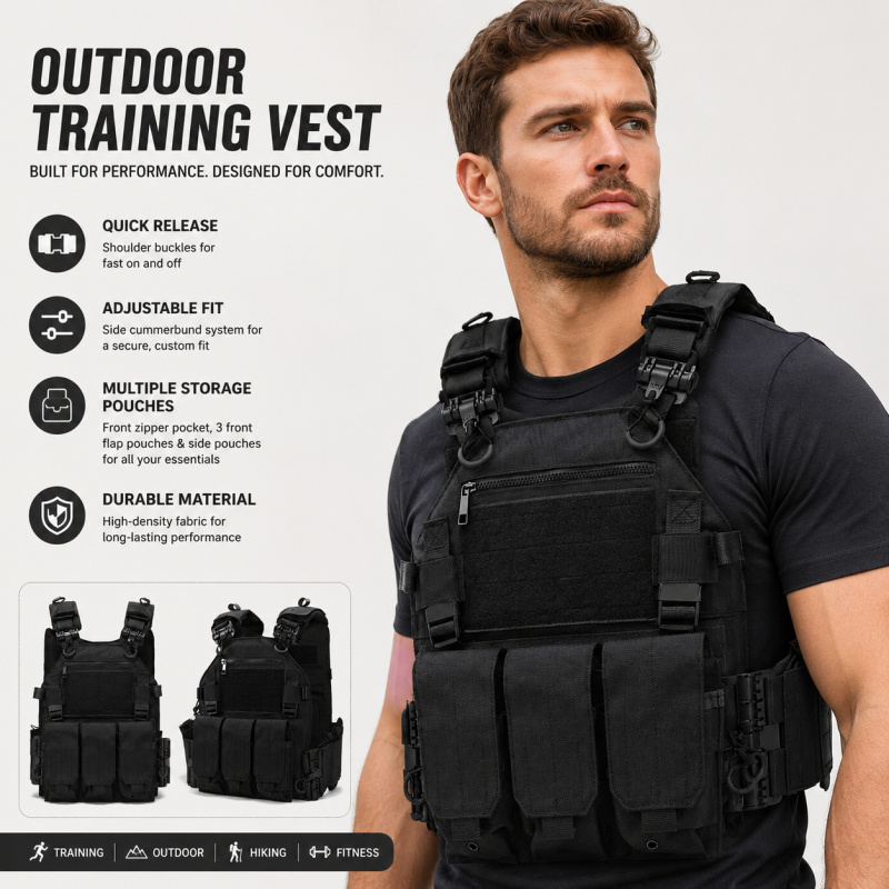 전술 조끼 폴리에스터 캐리어, 트리플 탄창 파우치, 퀵 - Outdoor Hunting Vest 리뷰 및 가격
