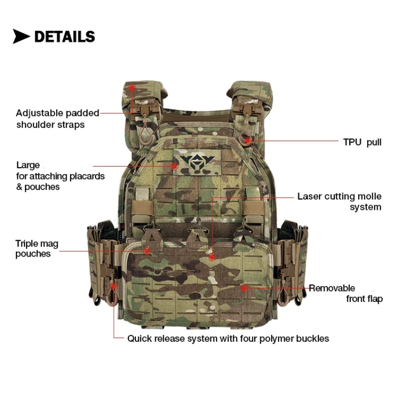 YAKEDA 전술 조끼 6094 빠른 탈착식 라이트 레 - Outdoor Hunting Vest 리뷰 및 가격