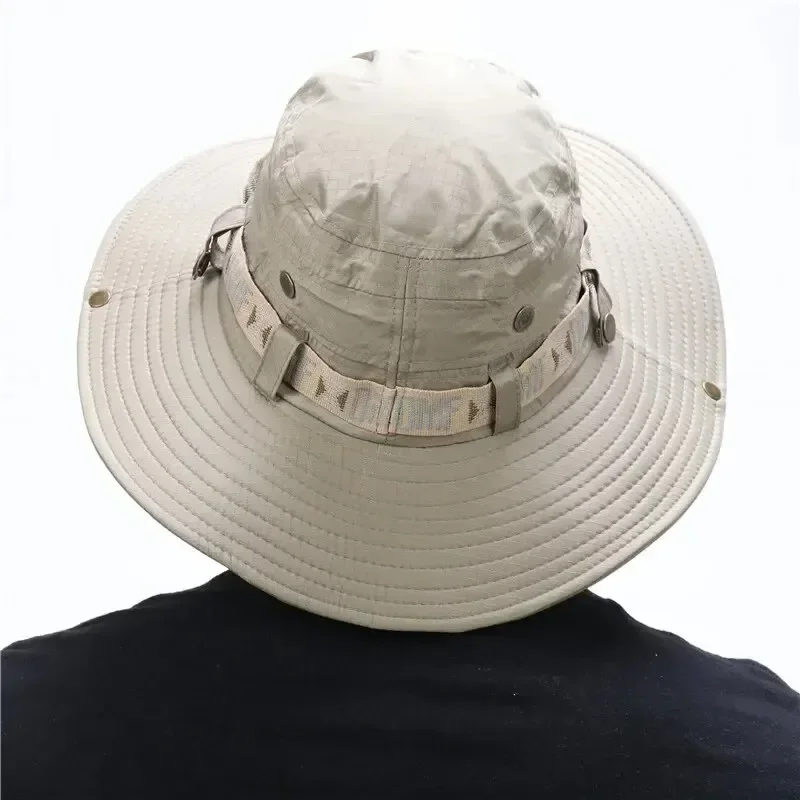 여름 남성 양동이 모자 야외 자외선 차단 와이드 브림  - Mens Outdoor Hunting Hats 리뷰 및 가격