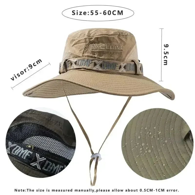 여름 남성 양동이 모자 야외 자외선 차단 와이드 브림  - Mens Outdoor Hunting Hats 리뷰 및 가격
